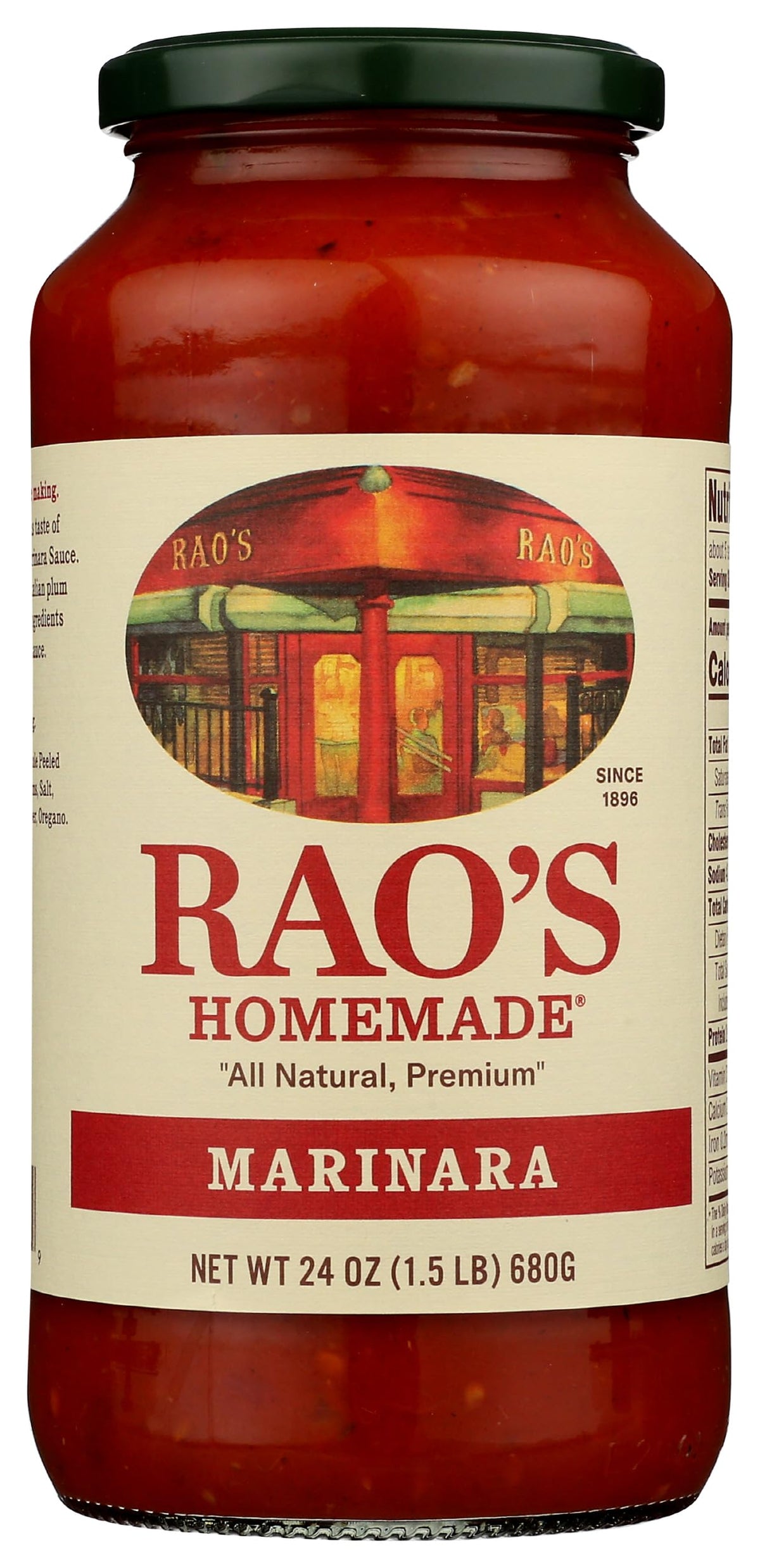 Rao's Marinara Sauce 24oz jar ready for family pasta meals