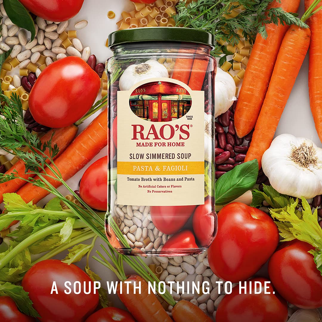 Rao's Pasta Fagioli Italian tomato broth with rich flavor</p>