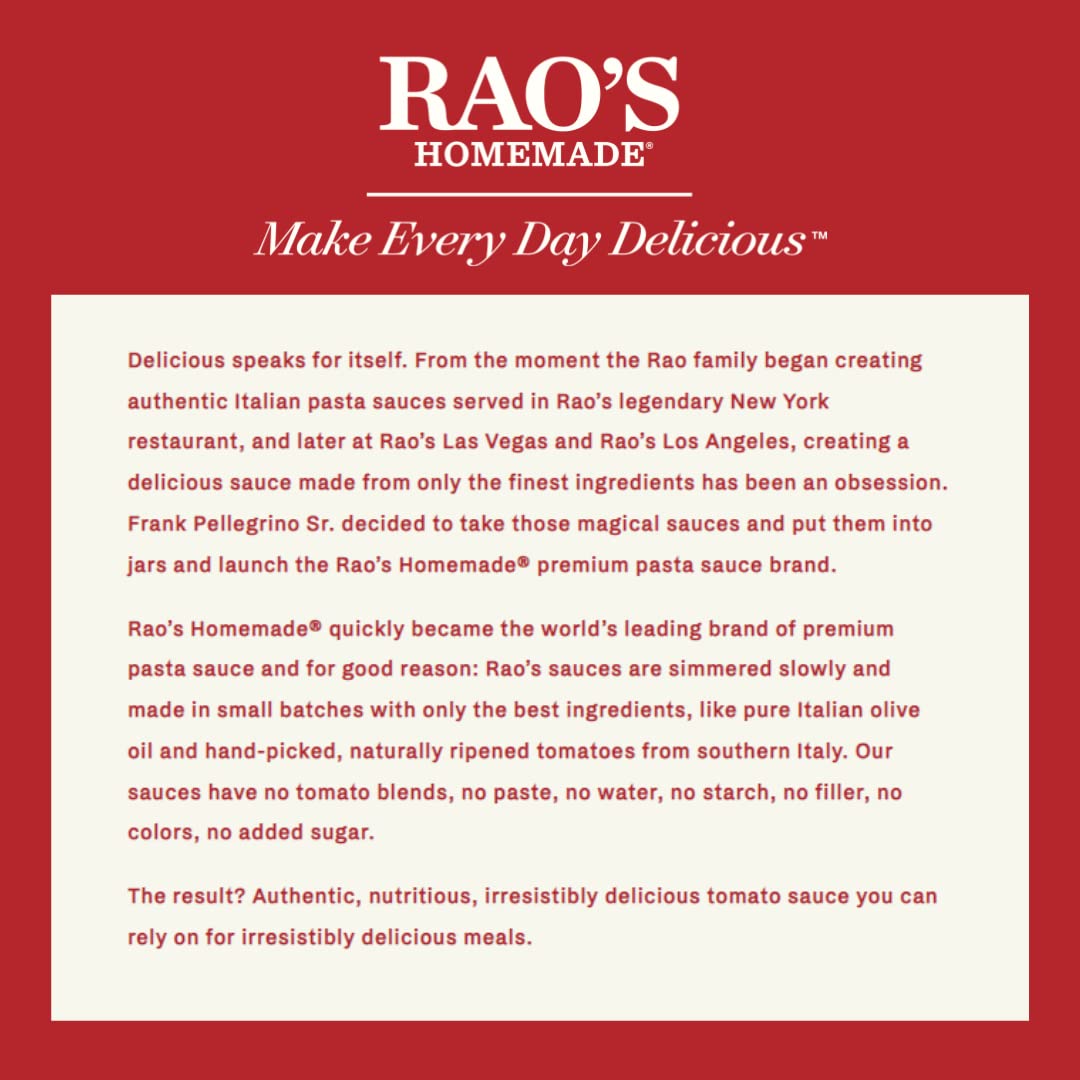 Rao's pasta with Marinara ready to serve