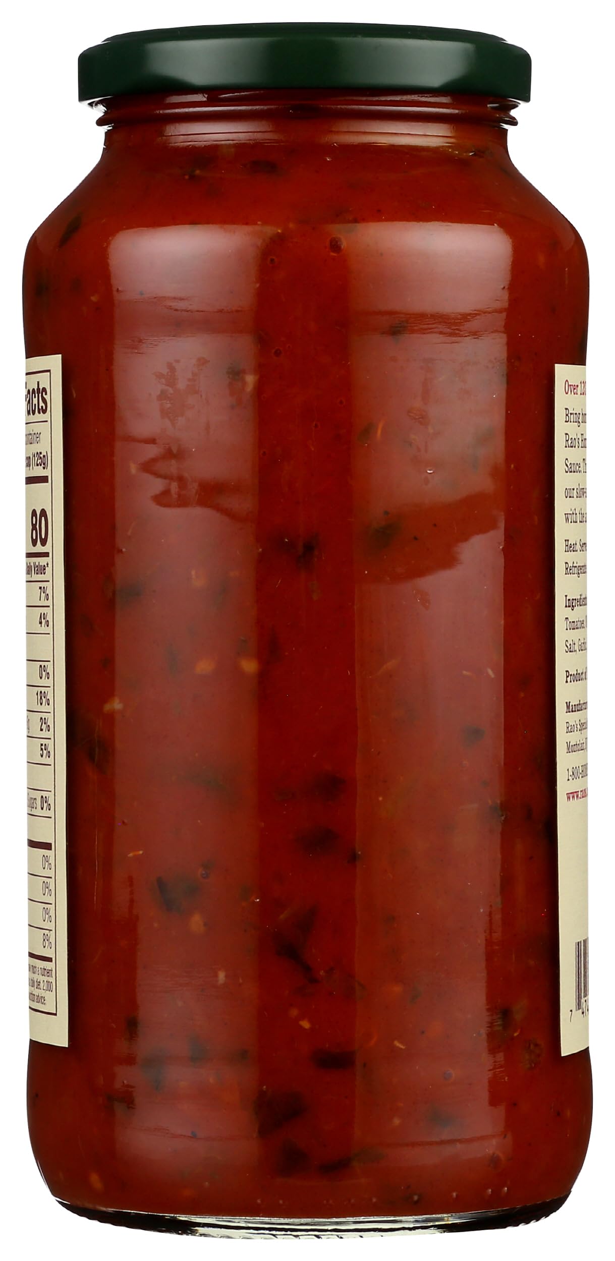 Rao's Homemade Tomato Basil Sauce basil leaves display fresh aromatics ideal for cooking.