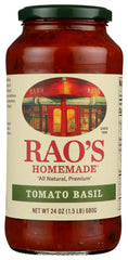 Rao's Homemade Tomato Basil Sauce jar delivers authentic Italian flavor in minutes.