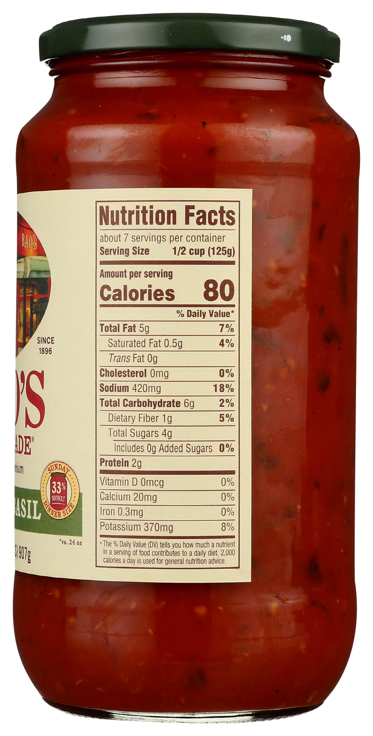 Rao's sauce beside fresh basil ready to elevate any pasta dish.