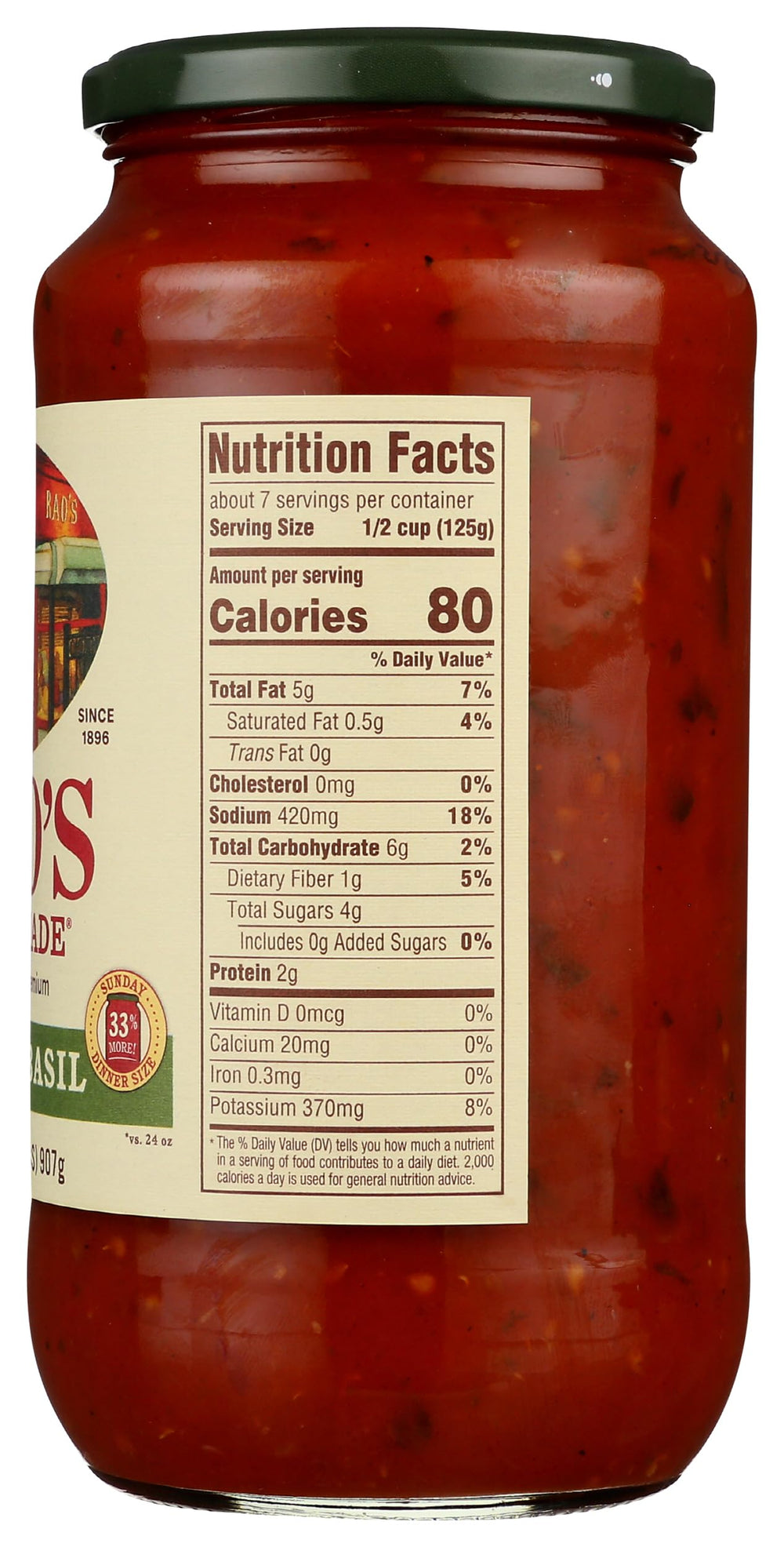 Rao's sauce beside fresh basil ready to elevate any pasta dish.