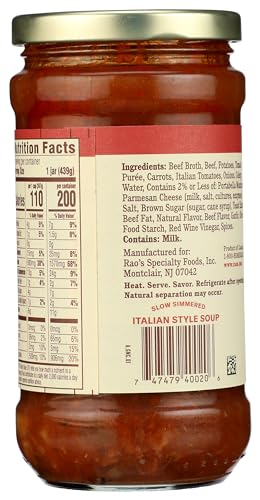 Rao's Homemade Tuscan Beef Soup tomatoes highlight real Southern Italian flavors