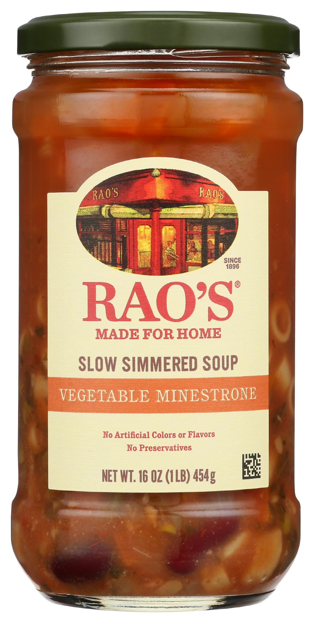 Rao's Homemade Vegetable Minestrone jar ready to heat for a comforting meal