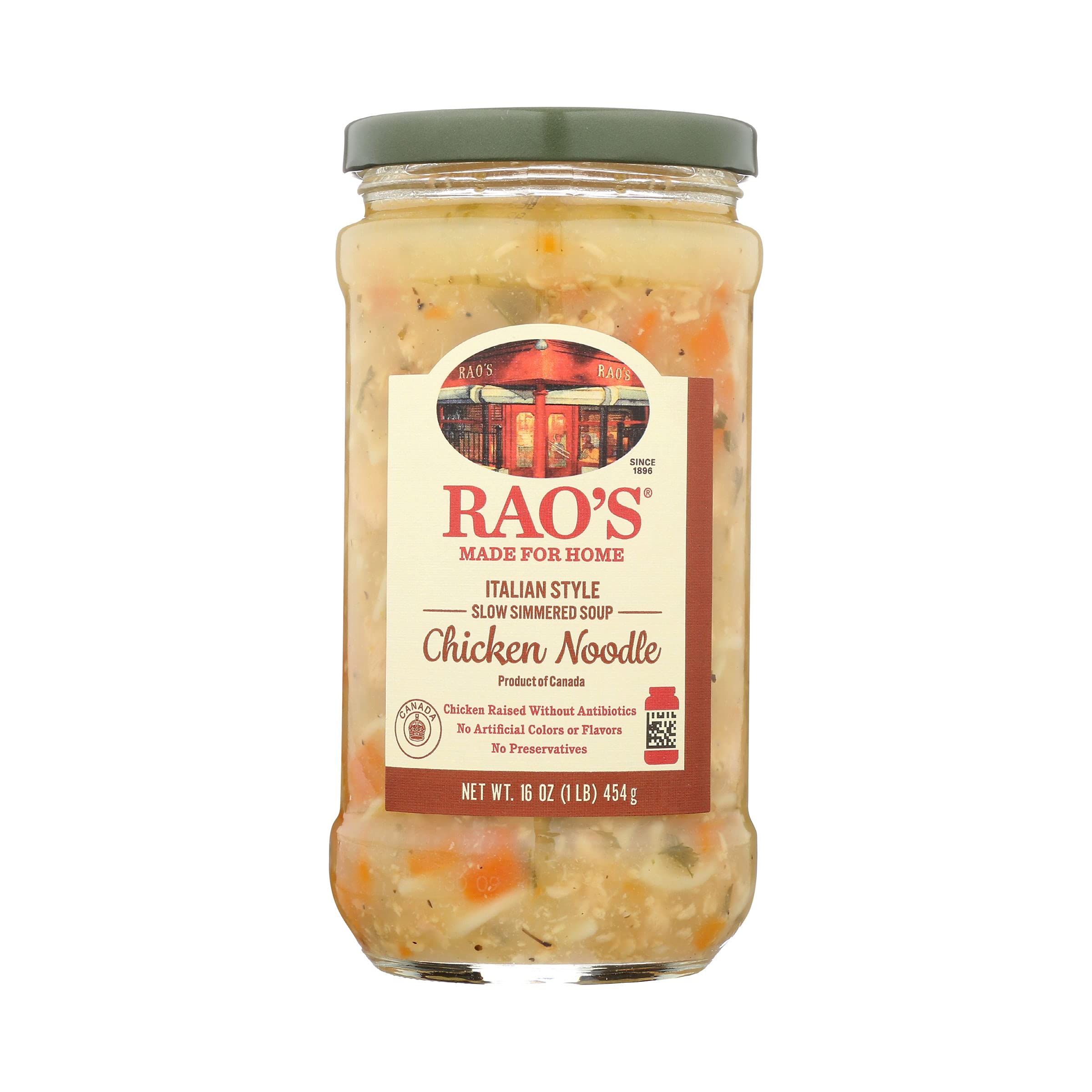 Serving Rao's soup with crusty bread enhances a comforting dinner.