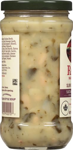 Rao's spoon-ready sausage and potato soup served in a bowl.