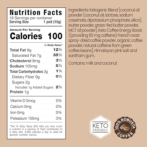 Brewing Rapid Fire French Vanilla keto coffee pod for a quick energy boost.