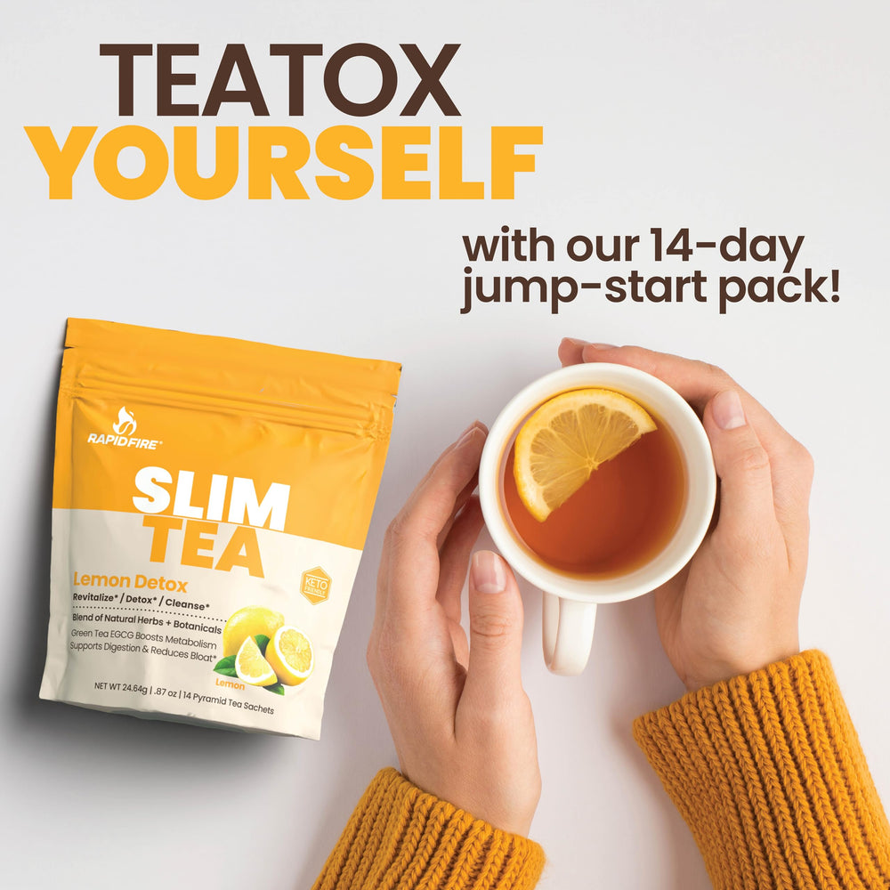 Rapid Fire Slim Tea hot brew ready to sip, hot or cold
