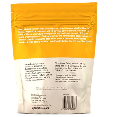 Rapid Fire Slim Tea tea bags and cup ready to brew for daily energy