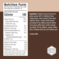 Rapidfire ketogenic coffee mix prepared cup highlights creamy low carb energy