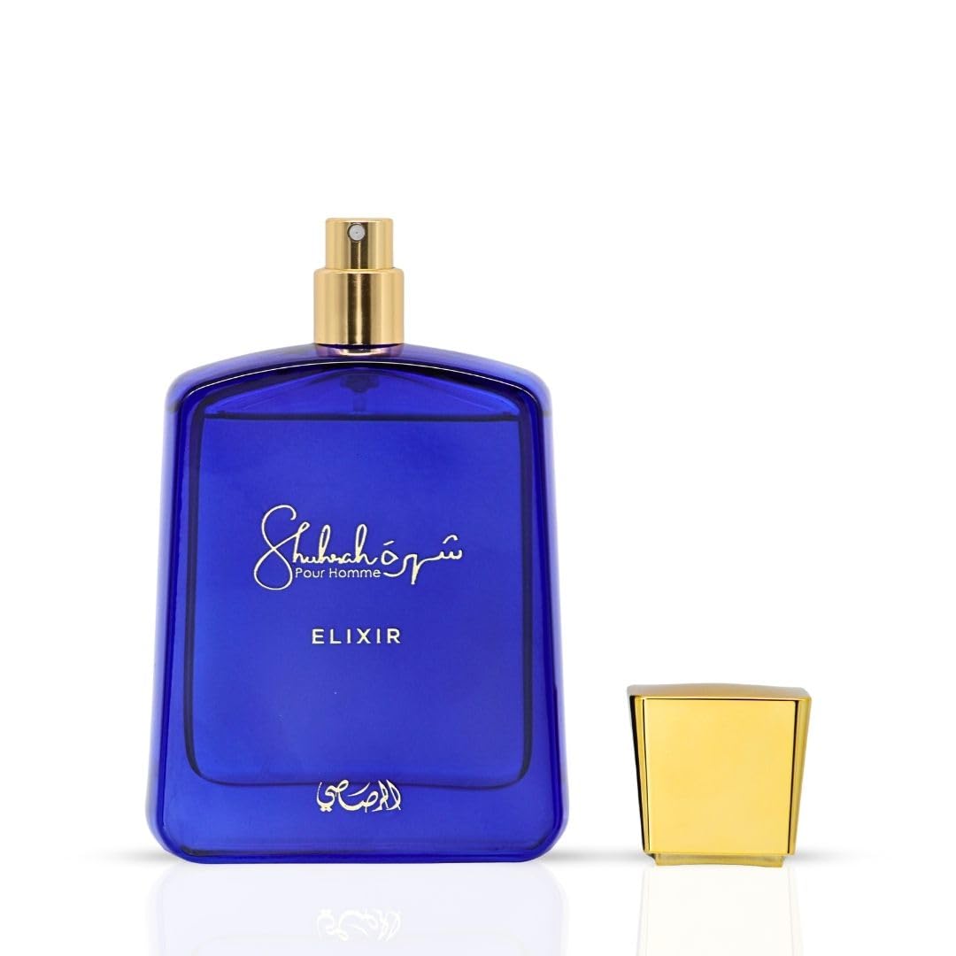 Dresser display featuring Rasasi Shuhrah Elixir Pour Homme for daily use