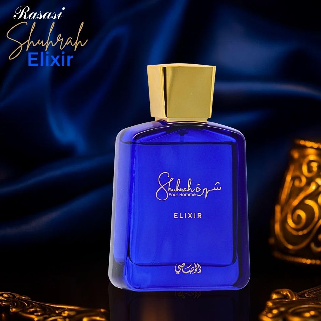 Heart notes of Rasasi Shuhrah Elixir Pour Homme with rose and violet for elegance