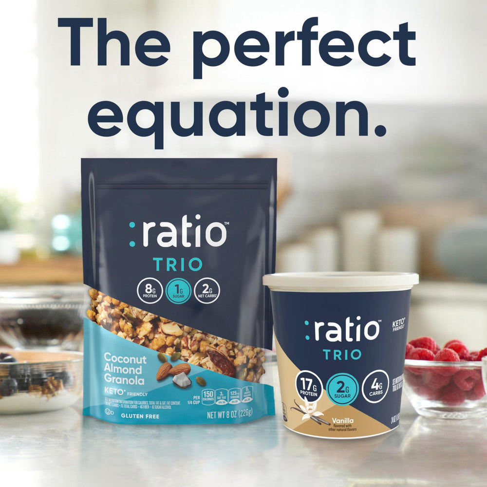 Ratio Trio breakfast serving ready to sprinkle or scoop