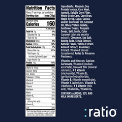Ratio Trio Maple Almond Crunch cereal serving bowl with crunch texture