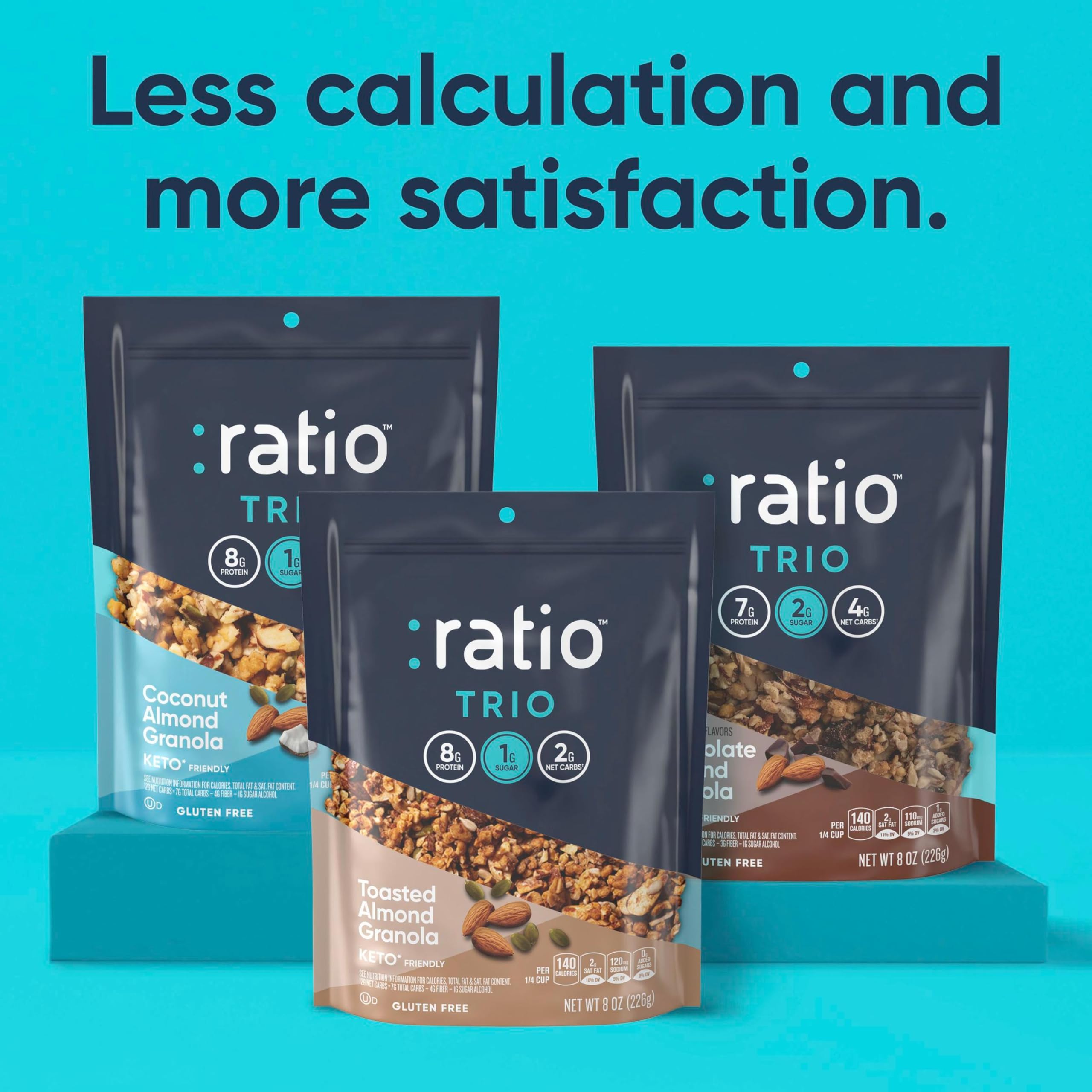Ratio Trio pumpkin seeds and almonds texture emphasizing crunch