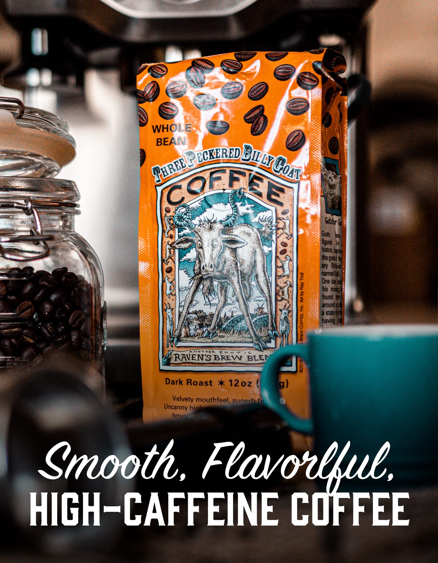 Raven's Brew select plantation beans for a rich, smooth roast