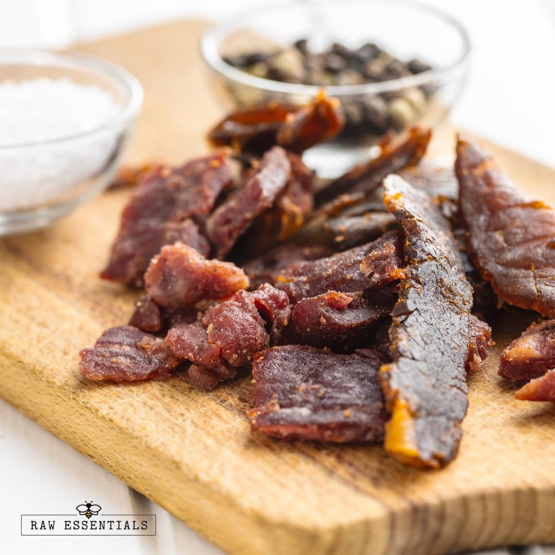 Raw Essentials bacon and sausage prep scene showing practical curing with No. 1.