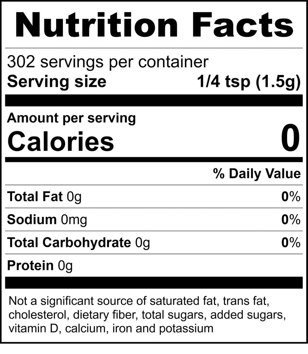 Raw Essentials Sodium Citrate dihydrate ingredients label highlighting purity
