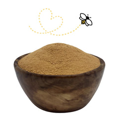 Raw Essentials Soy Sauce Powder on spoon ready to blend into sauces