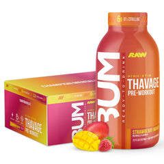 RAW Thavage RTD bottle ready for a quick pre workout boost