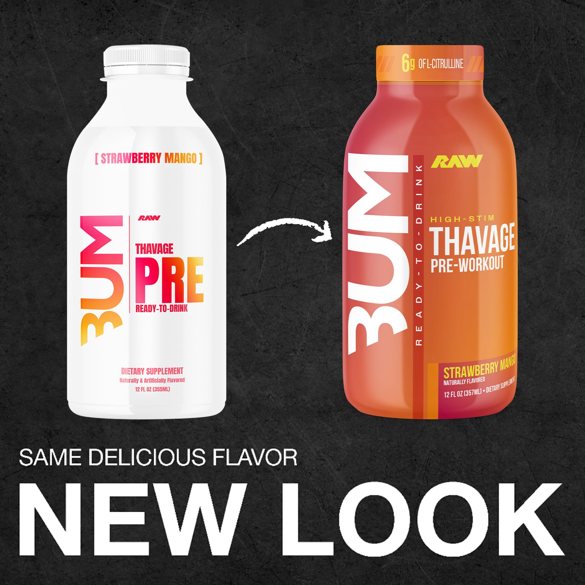 RAW Thavage RTD can being poured for instant energy