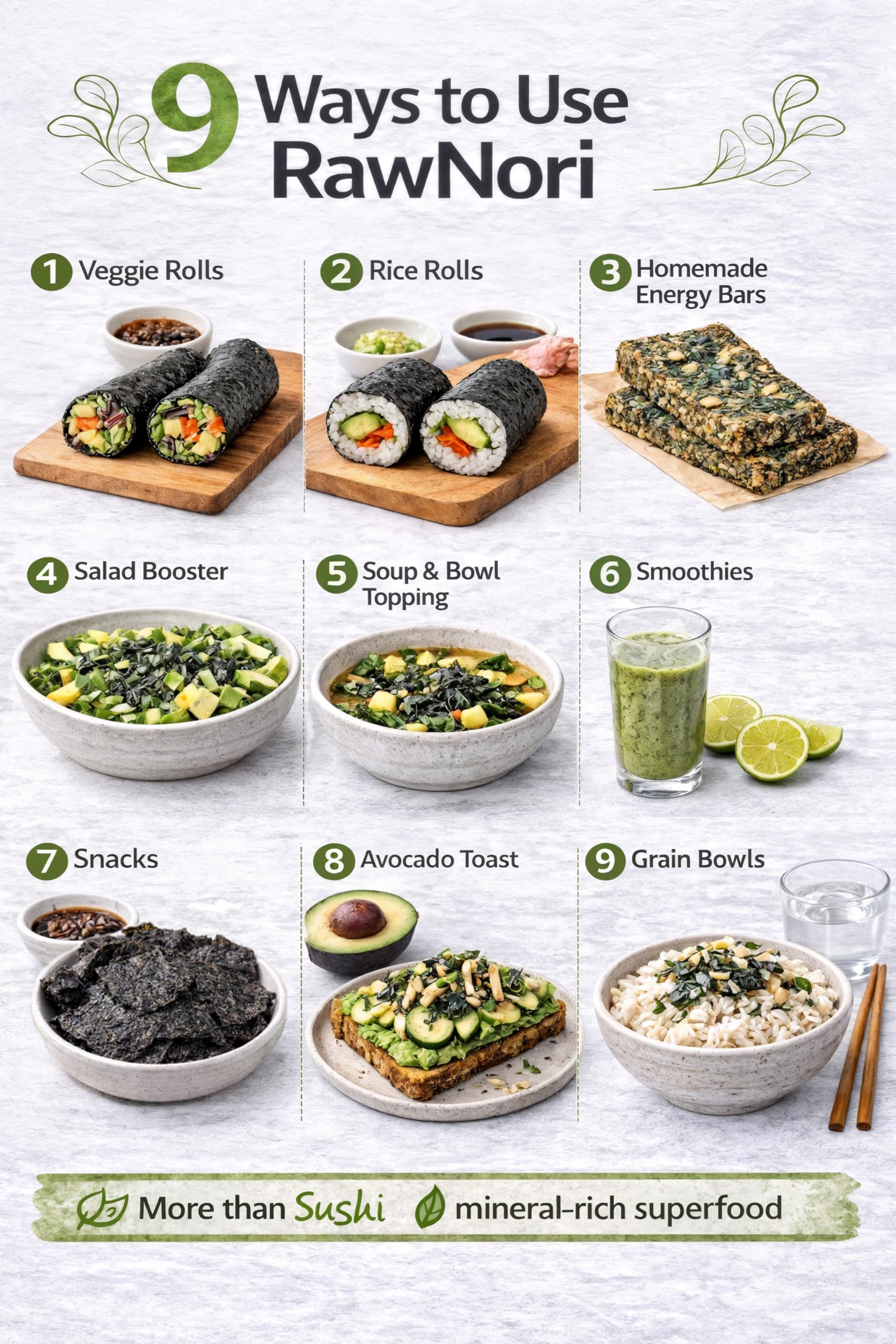 Rawnori on a rice bowl highlights common serving with grains.