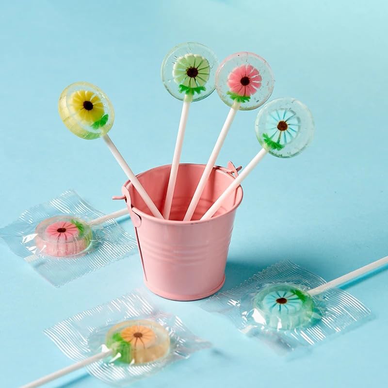 RBBZ Flower Lollipops green color adds playful charm to treat tables