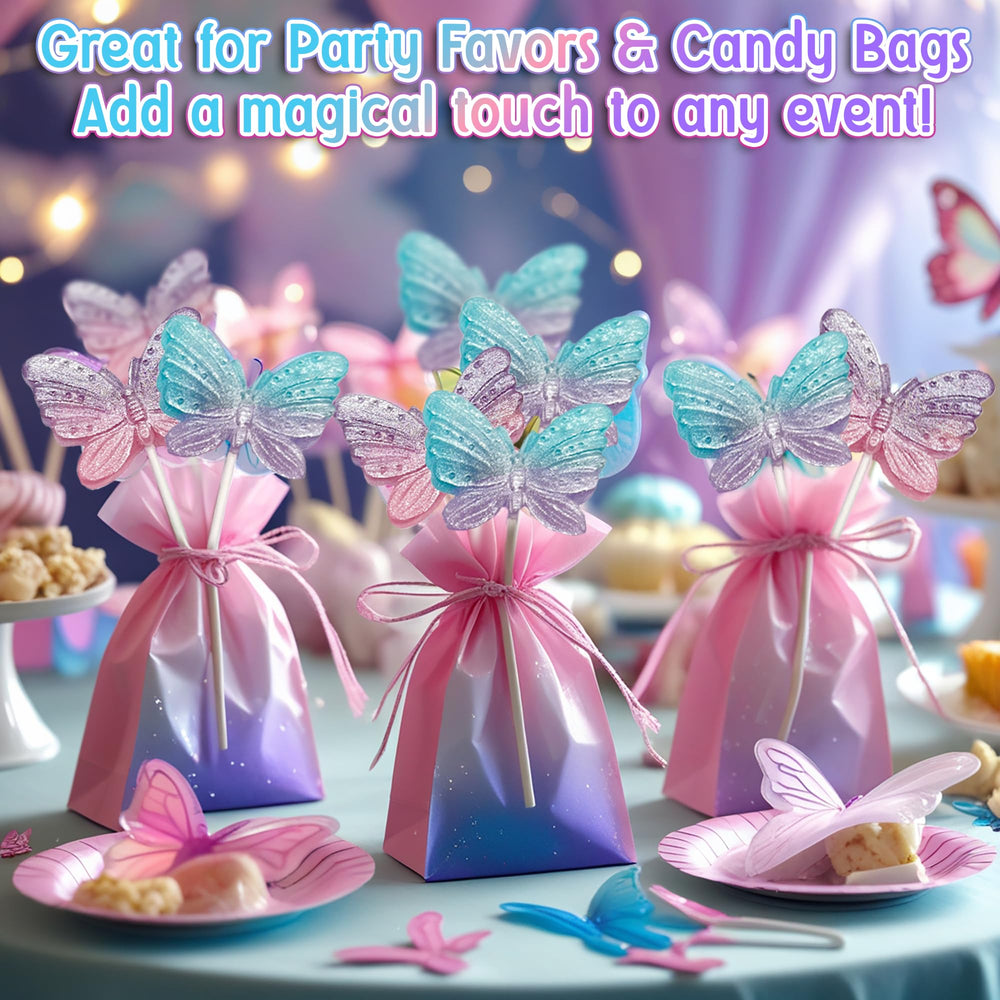 RBBZ Party butterfly lollipops perfect for baby showers and themed events.