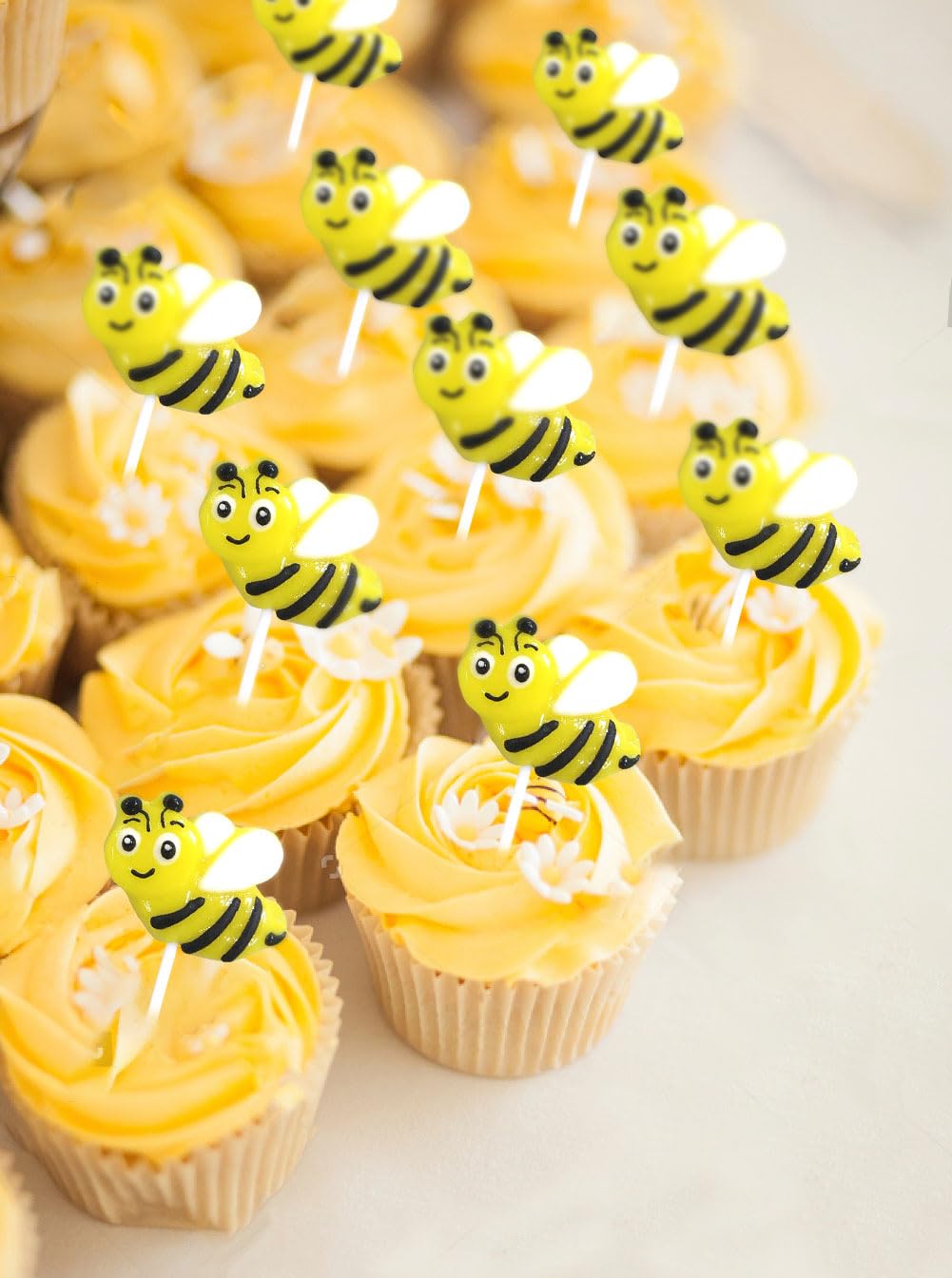 RBBZ Bee Candy lollipops as cupcake toppers at celebrations.