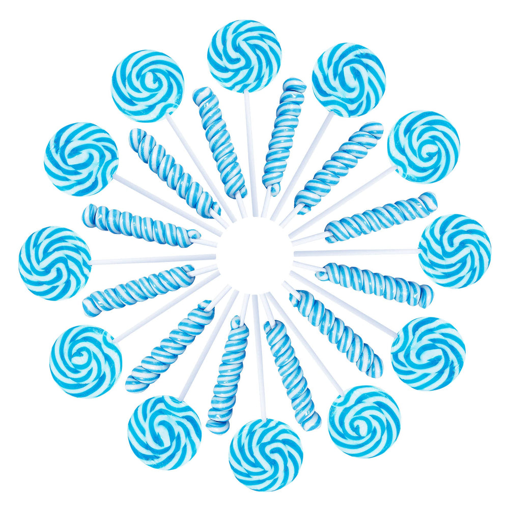 RBBZ Party blue twist lollipop 12g, great for themed birthdays and goody bags.