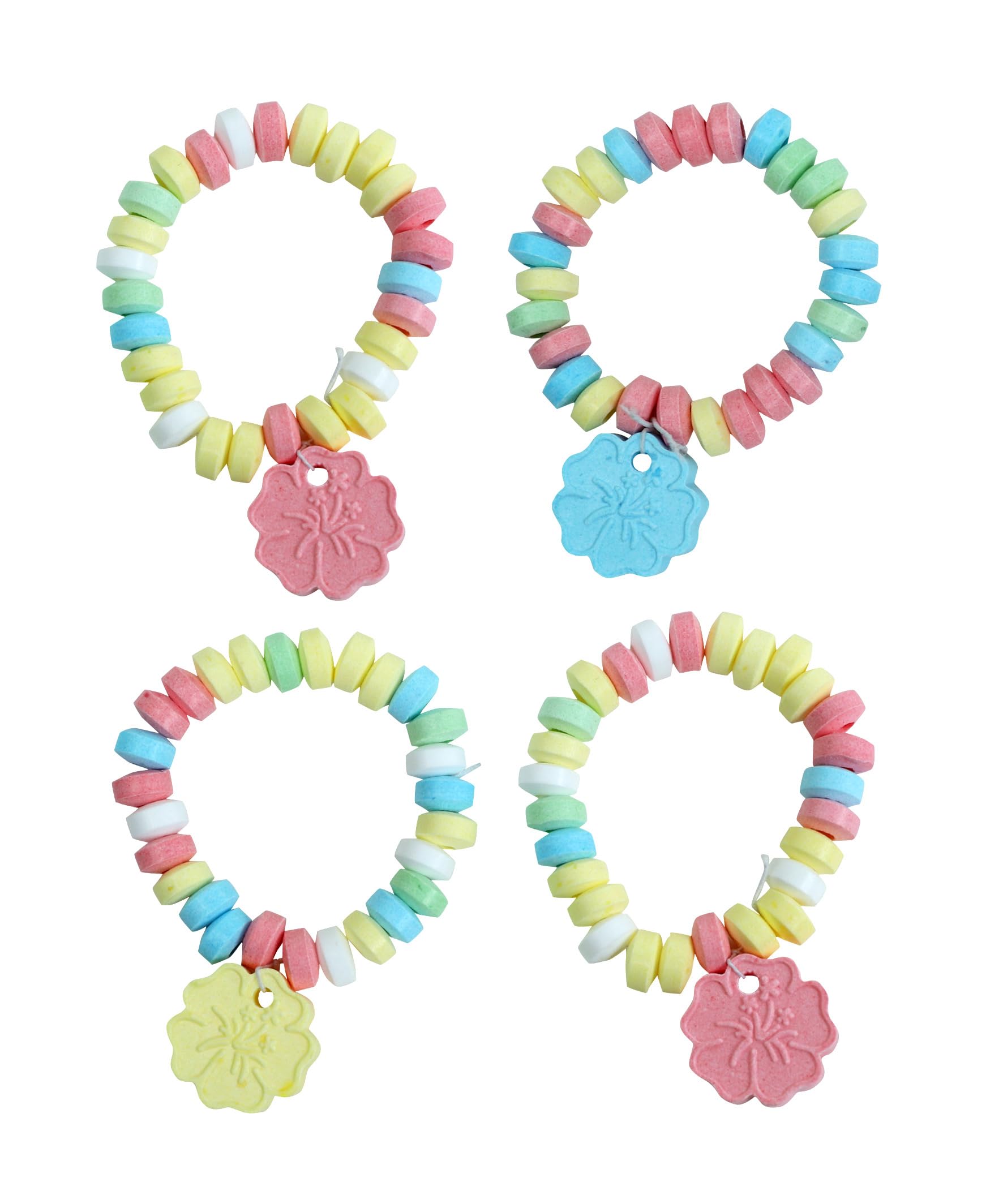 RBBZ Party Candy Flowers bracelets 24-pack on display for spring party favors.