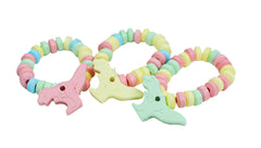 RBBZ Party Dinosaur Candy Bracelets on display for a dino-themed party