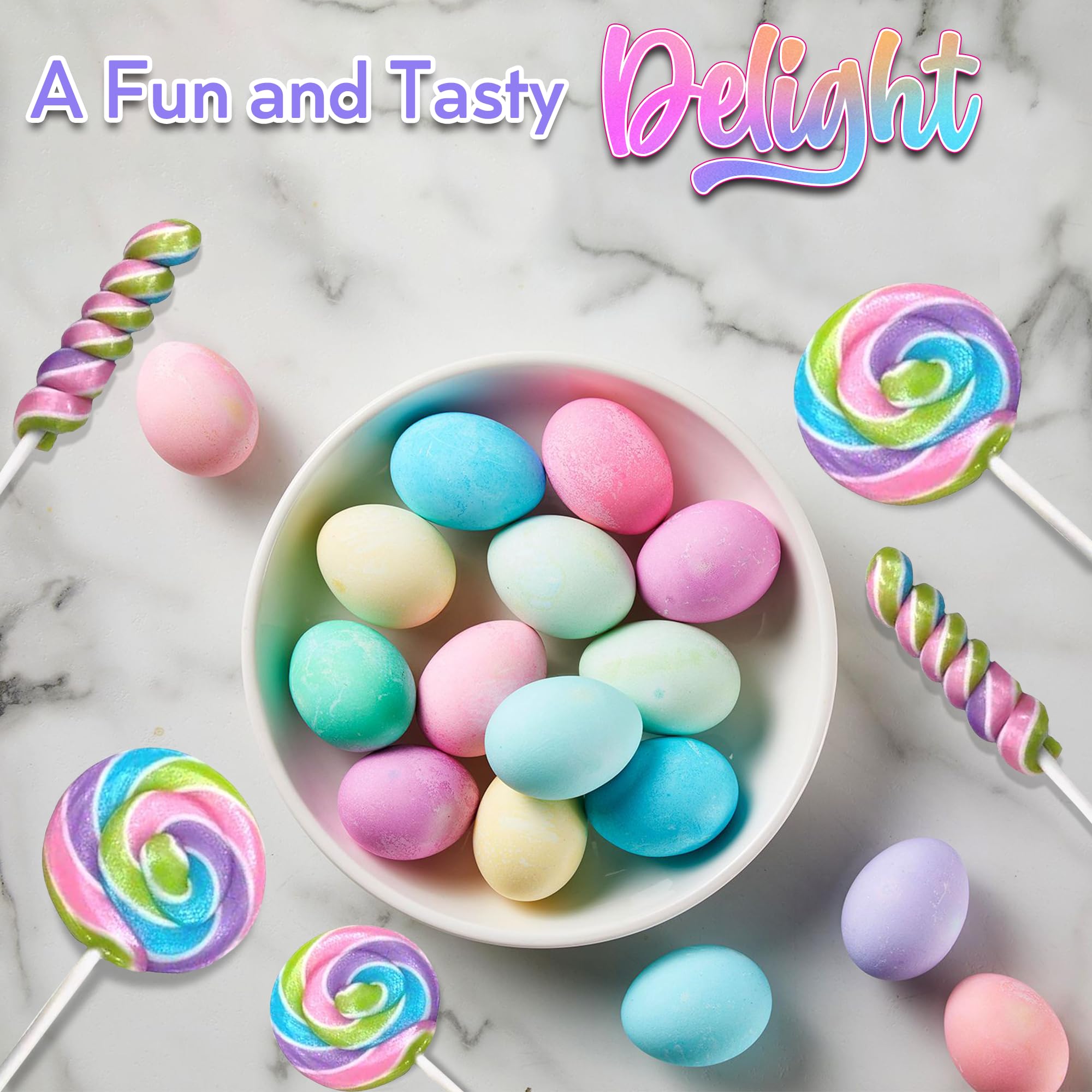 RBBZ Party twist lollipop on a 4-inch stick, ideal for egg hunts.
