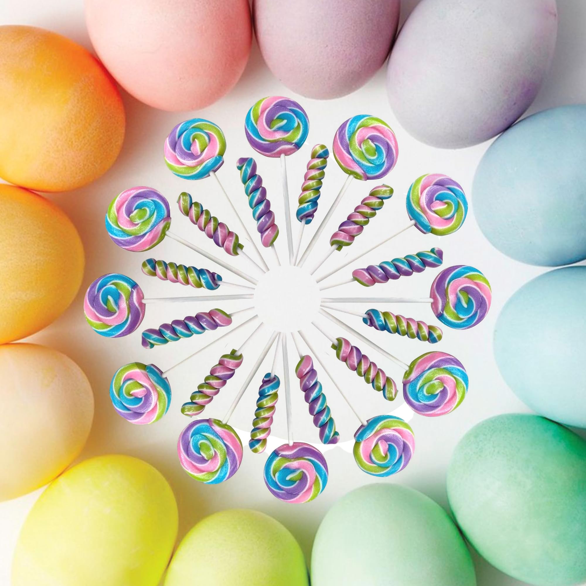 RBBZ Party Easter twist lollipops, colorful treats for celebrations.
