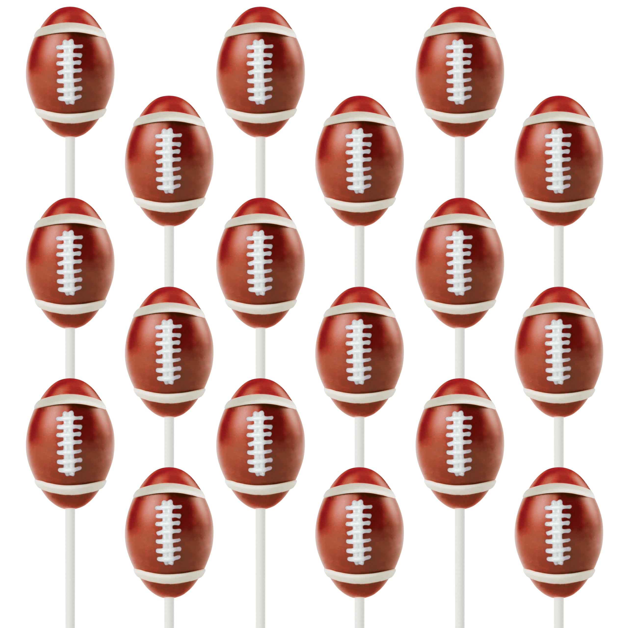 RBBZ Party football candy lollipops on display for game-day candy buffets and team celebrations