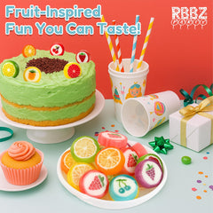 RBBZ Party Fruit Slices displayed at a candy buffet setup