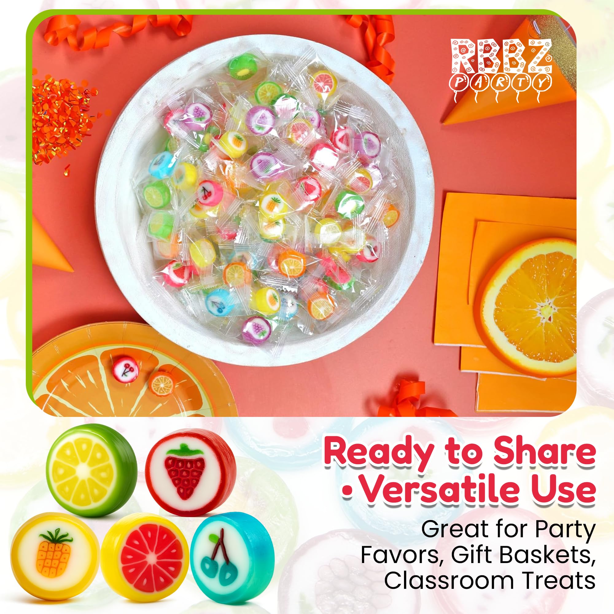 RBBZ Party Fruit Slices on office desk as a fruity treat