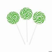 RBBZ Party Green Swirl Lollipops, 24 wrapped pops, ideal party favors and candy buffet treats.