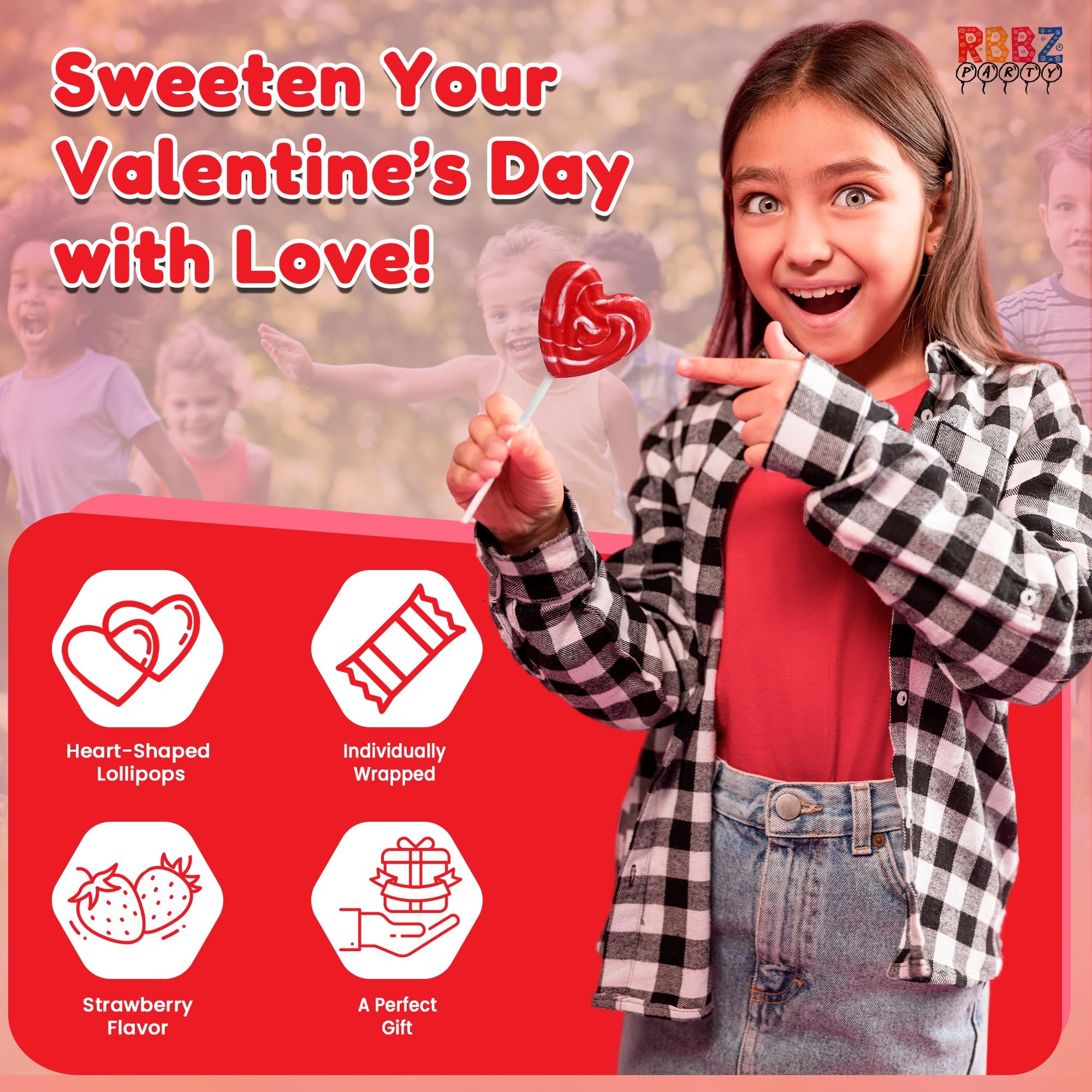 RBBZ Party individually wrapped lollipops ensure freshness and easy sharing at events.