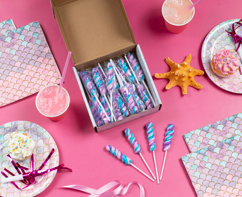RBBZ Party Mermaid Candy Buffet Display, ideal for dessert tables and party décor.