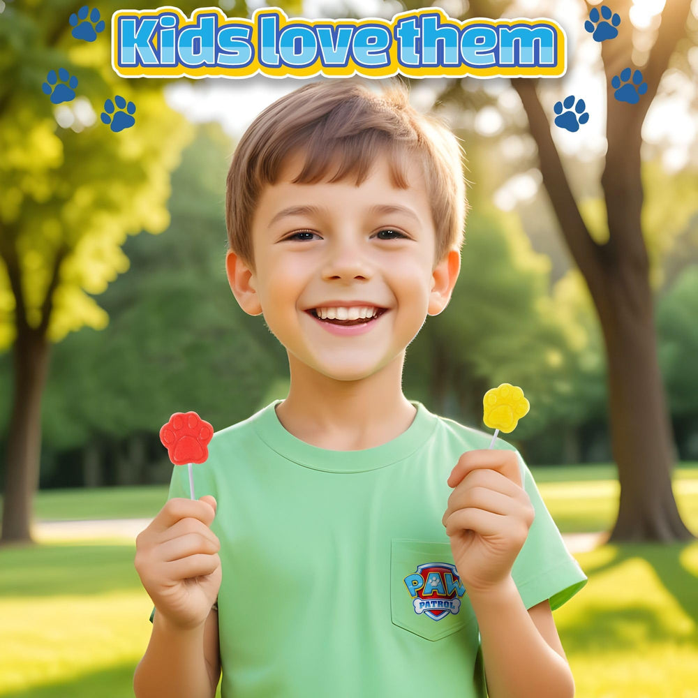 Two-inch lollipops on four-inch sticks for easy handling