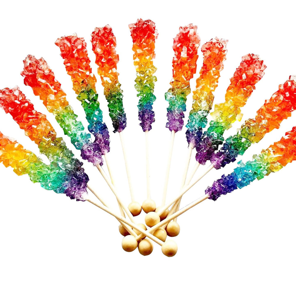RBBZ Party rainbow rock candy sticks brighten dessert tables and photos.