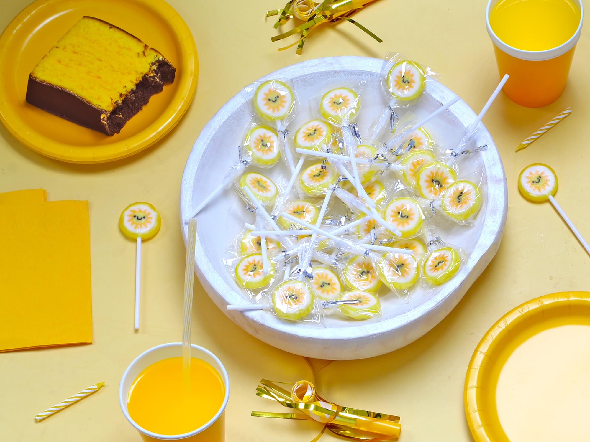 RBBZ Sun Candy Lollipops on 4-inch sticks for easy handling