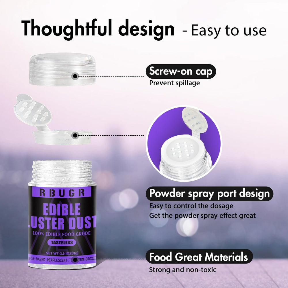 RBUGR glitter brush application creates delicate patterns on candies.