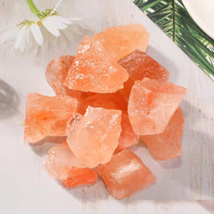 RCSTONE pink crystal stones for room decor with calming, feng shui-friendly glow