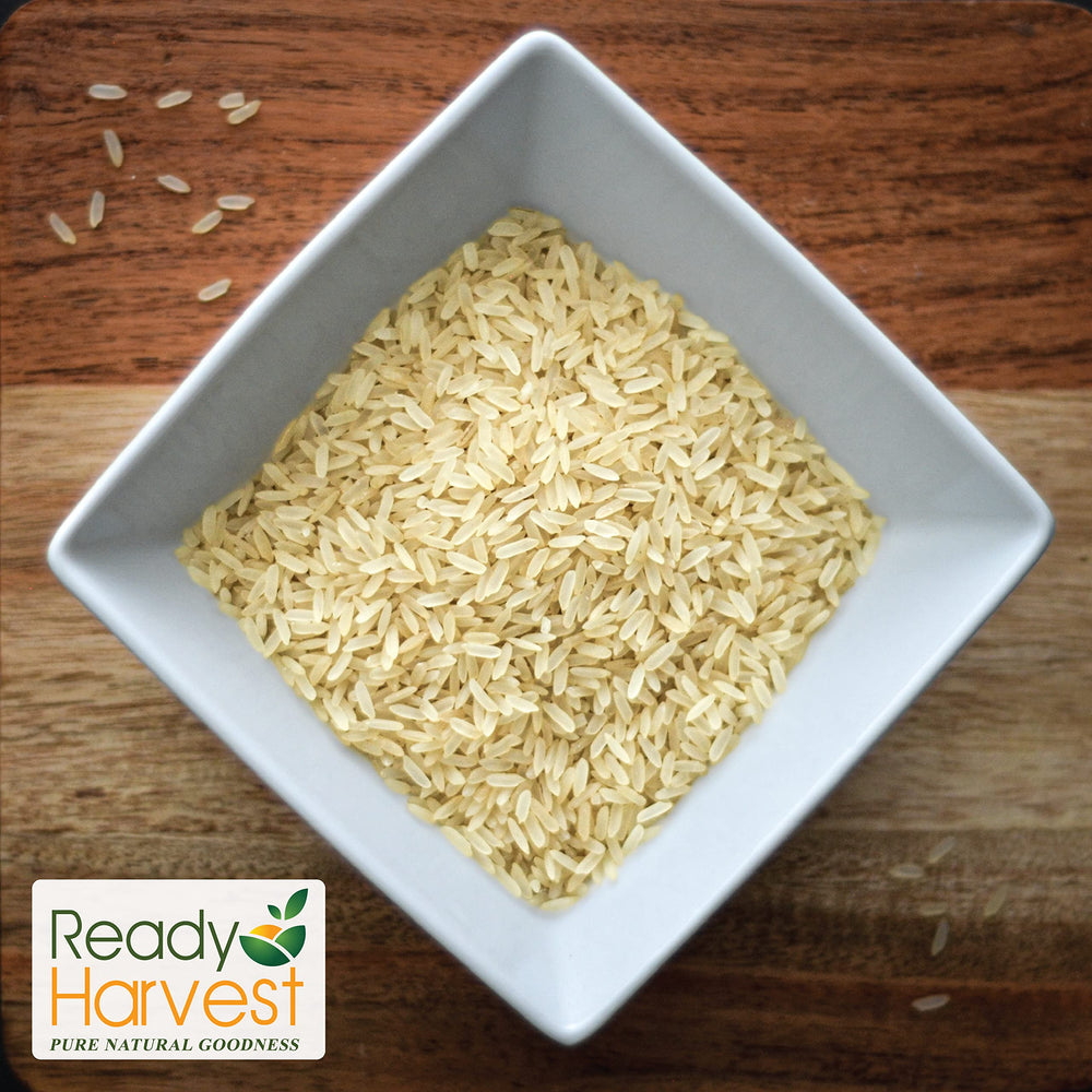 Ready Harvest camping-ready rice showcases lightweight storage for outdoor meals.