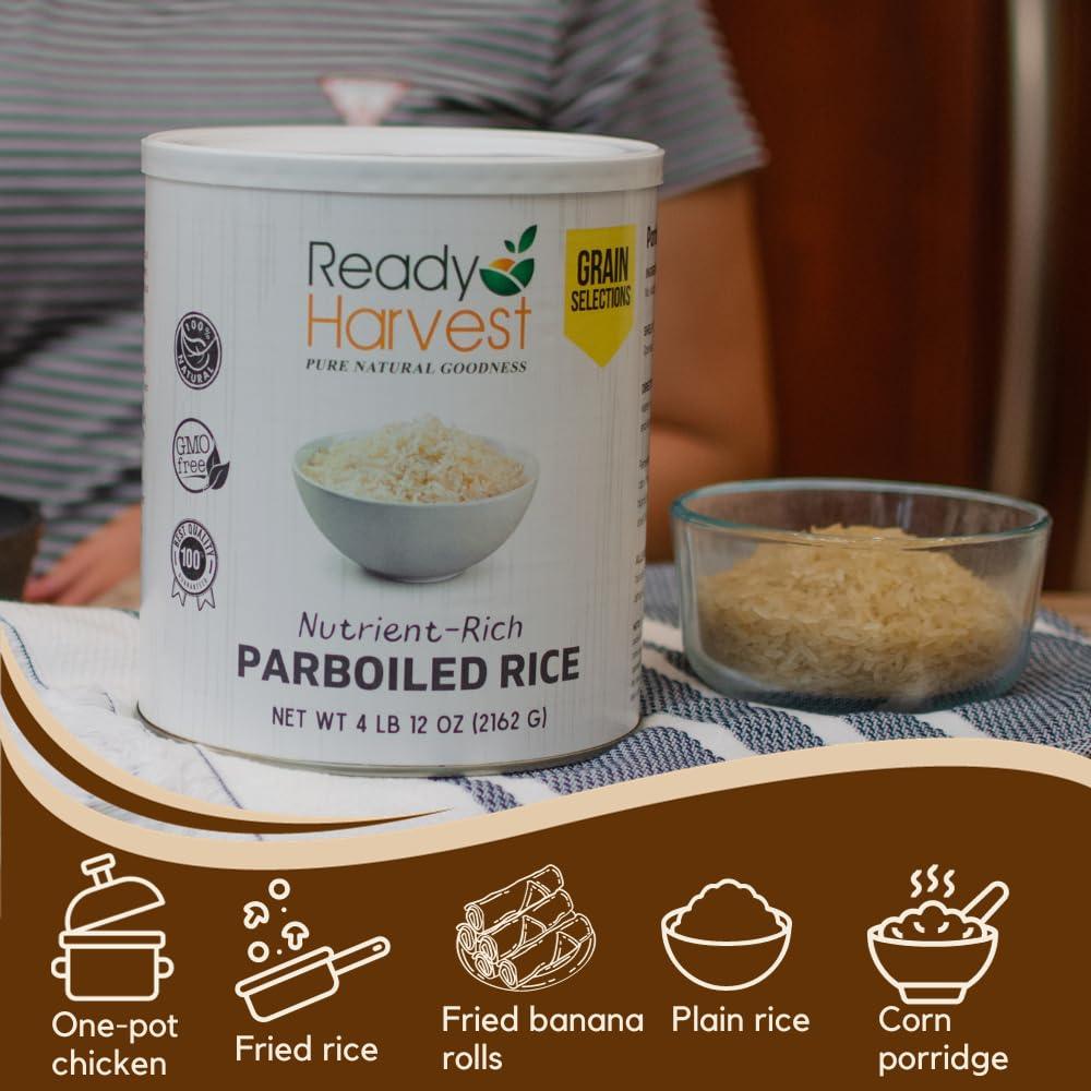 Ready Harvest rice grain texture close-up highlights quality and digestibility.