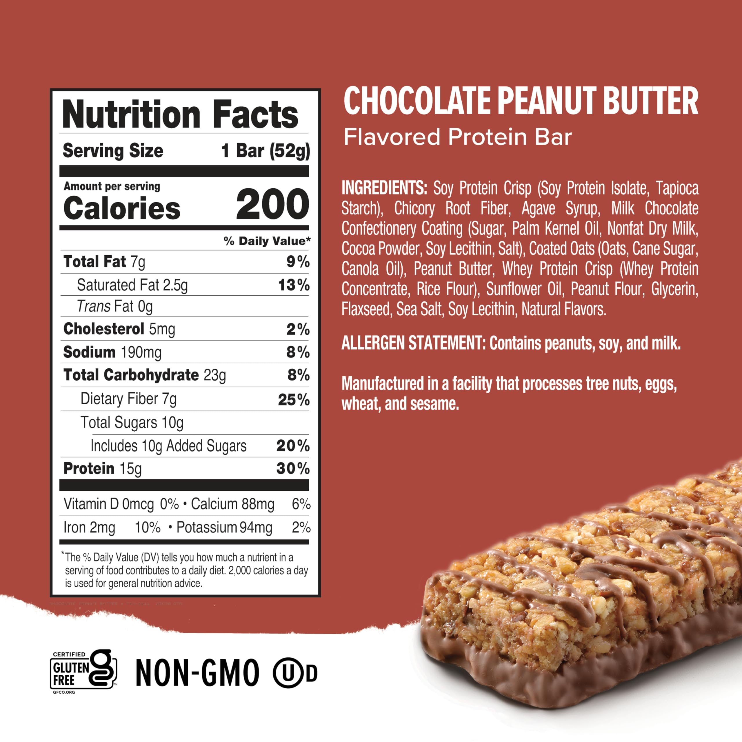 Ready Protein Bars gluten-free and non-GMO for clean daily snacking.