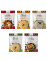 ReadyWise Simple Kitchen Soup Sampler packaging shown for convenient family meals